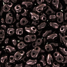 Matubo MiniDuo Perlen 4x2.5mm Luster - metallic amethyst jet